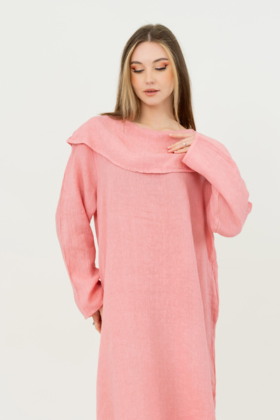 Jodtique Women's Linen Loose Long Dress Free Size