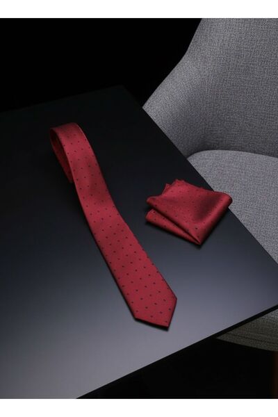 ARESSHOP Erkek Saten Kravat Ve Mendil Seti