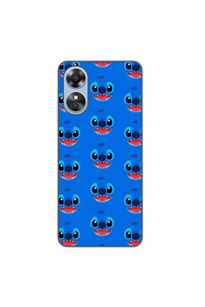 OEM Θήκη συμβατή με Oppo A17 από σιλικόνη gel TPU με σχέδιο προσώπου Stitch