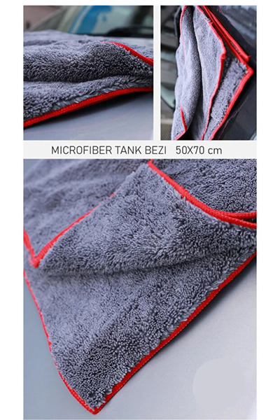 TUMKE Mikrofiber Tank Bezi Yüksek Havlu Araba, Cam, Mutfak ve Banyo Kurulama Bezi Araç Temizleme Bezi 50x70Cm
