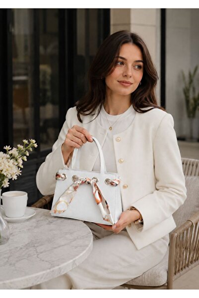 bag Women's New Season Hand and Shoulder Bag with Scarf Detail