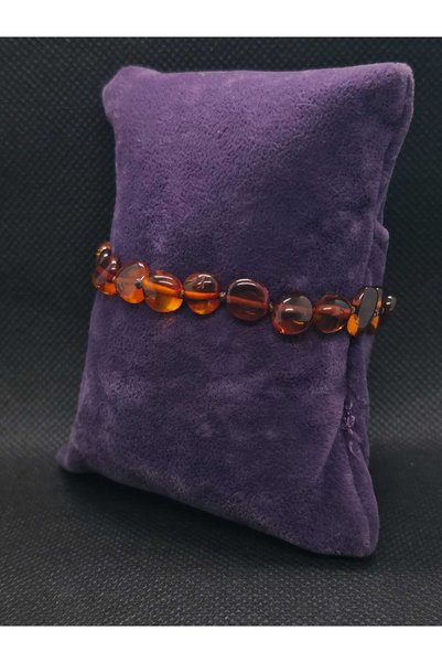sarıyer silver Amber Natural Stone Bracelet with Twist Lock System, Stylish Jewelry Accessory, Suitable for Daily Use, Luck Abundance Zodiac Stone