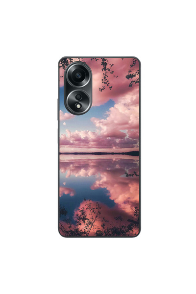 OEM Husa compatibila cu Oppo A58 4G Silicon Gel Tpu Model Pink Clouds