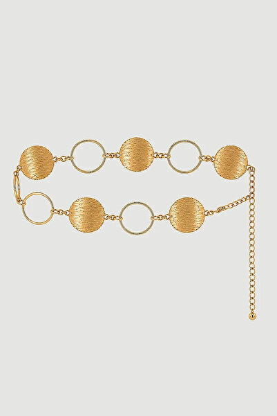 Gusto Chain Belt with Ring Detail - Gold