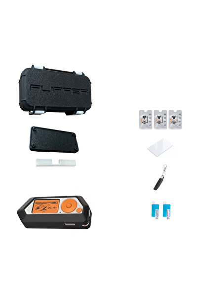 UnderShop Flipper Zero Accessory Set - Black Silicone Case, V12 Transport Box...