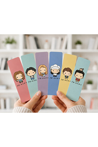 Kiraz Craft Friends Karakter Temalı Kitap Ayracı Seti – Pastel Renkli 6’lı Ayraç