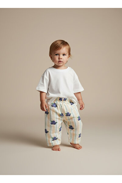 Zemze Baby Blueberry Patterned Double Layer Muslin Oversize Bottom |   0-5 Ye...
