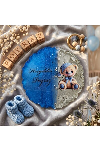 Hayaller Dükkanı 30 Adet Epoksi Erkek Bebek Magneti Bebek Şekeri 3D Teddy Bea...