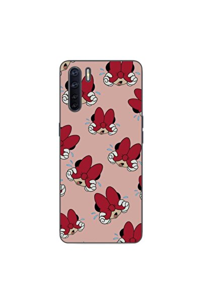 OEM Калъф за Oppo A91 от силиконов гел TPU с десен Мини, червен