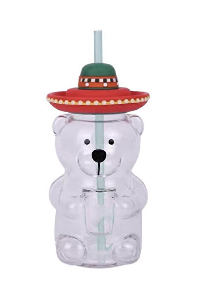 CUPETS 2026 Bear Glass Jar Cup Tumbler w Straw for hot coffee