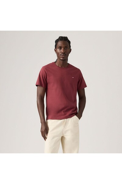 Levi's Tricou pentru bărbați, roșu claret, basic bumbac piese - 008BT-0002