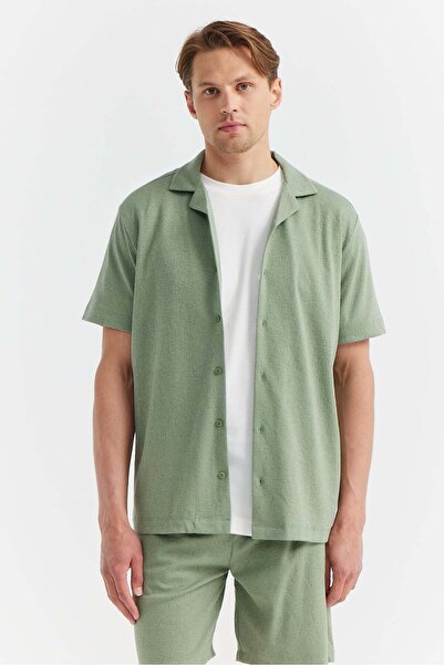 PAULMARK Men's Swallow Collar Textured Shirt
