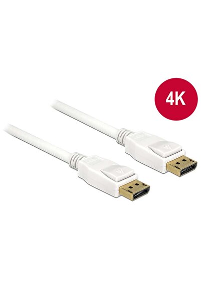 DELOCK Cablu DisplayPort M/M 20 pini v1.2 2m 4K alb-negru
