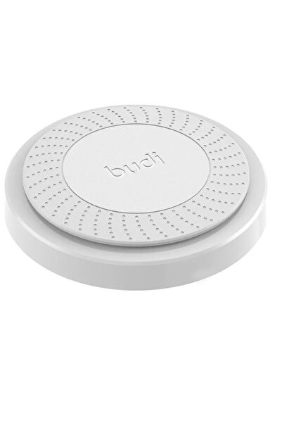 Budi Încărcător wireless Qi 10W + cablu integrat (Alb)