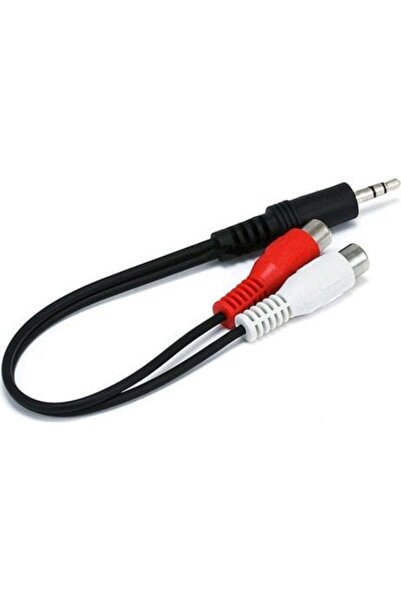 monoprice Cablu/adapter jack 3.5mm (mufă) la 2xRCA (mufă) - 15cm (100666)