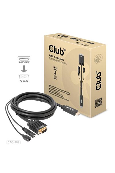 Club 3D Club3D Kabel HDMI+Micro-USB-Buchse > VGA+3,5mm 2m St/Bu retail