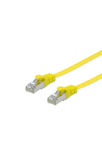 EQUIP Cablu patch Cat6A plat U/FTP 2xRJ45 10.00m galben LSZH pungă de plastic