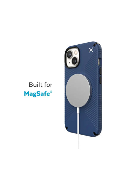 Speck Presidio2 Grip MagSafe - Husă anti-alunecare pentru iPhone 14 Plus (Alb...