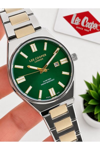 Lee Cooper Steel Cord Calendar Dial 50 Mt Water Resistant Special Design Men's Wristwatch Lc.M02.M7