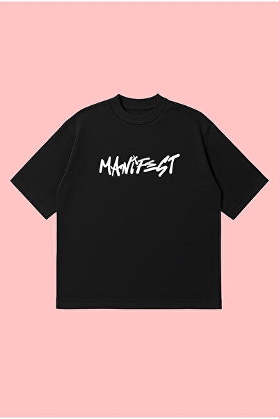 PURE POWER Μπλουζάκι Manifest Boxy Fit Oversize Unisex από 100% βαμβάκι – Μπλ...