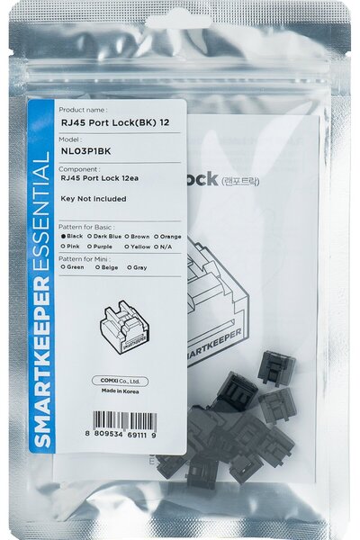 Smart Keeper SmartKeeper Basic "Blocator de port RJ45" negru 12 bucăți.