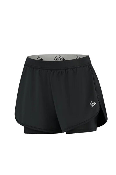 DUNLOP D AP Club Siyah İç Taytlı Kadın Tenis Şortu