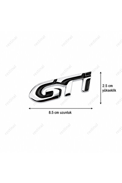 restinal شعار GTI لاصق على شكل شارة لصندوق السيارة، شعار كروم، شارة جودة عالي...