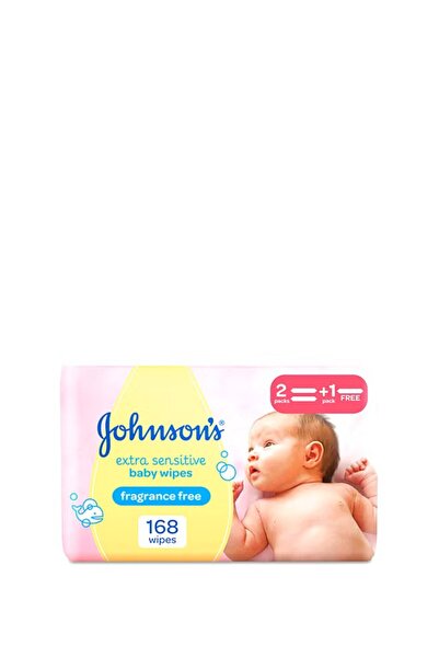 Johnson & Johnson Baby Wipes, Extra Sensitive, Pack Of 168