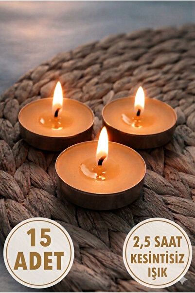 exemum EXE PAZAR Tealight Mum Paketi - 2,5 Saat Yanma Süreli Mini Mum