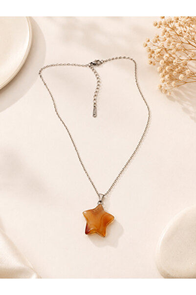Archhazel Jewelery Agate Star Detail Necklace
