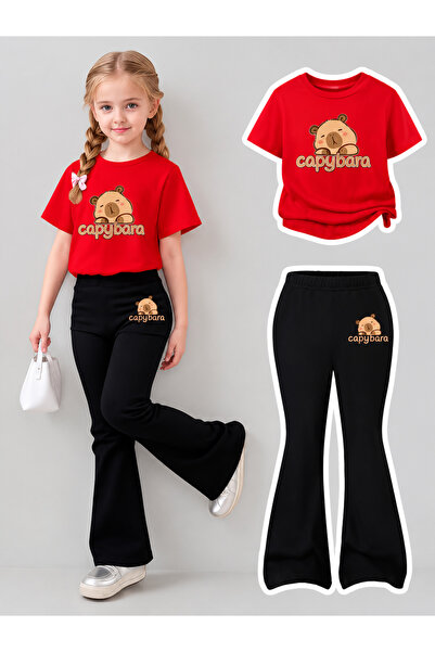 YUNAYT Set de pantaloni evazați și tricou spaniol pentru fete