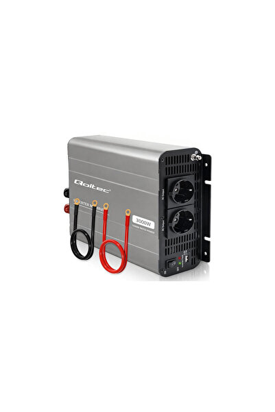 Qoltec Convertor de tensiune MS Wave |   12V la 230V |   1500/3000W |   USB |...