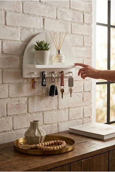 GIFT MALL Modern Duvar Rafı - Anahtar Askılığı