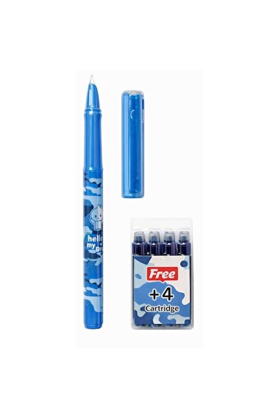 OEM Set stilou cu penita ascunsa si 4 rezerve, Design ergonomic antimurdarire...