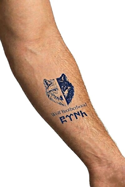 Tattoo 1 Aylık Gerçekci görünüm Minimal Kurt geçici dövme