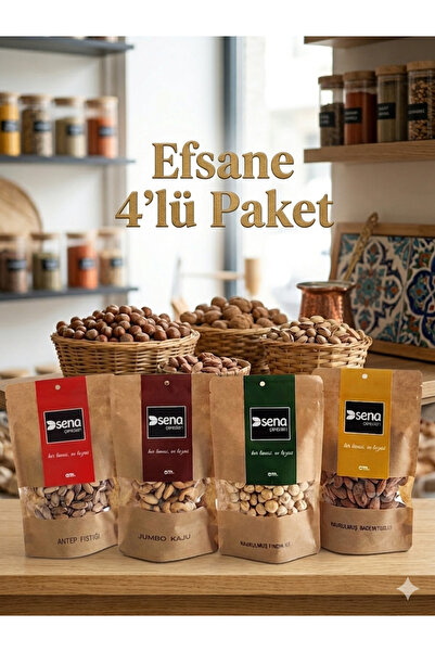 Sena Kavrulmuş Lüks Kuruyemiş Paketi *4×250 Gr