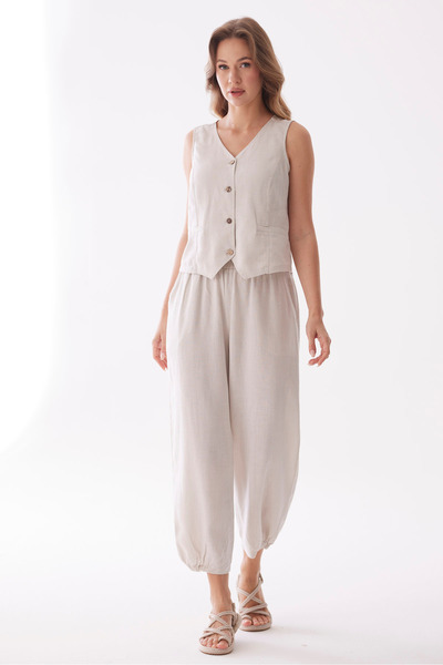 Ezgi Otantik Yoga Tencel Keten Pantolon