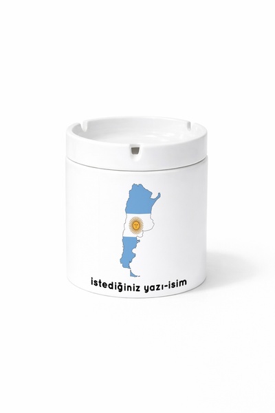Kirbi Reklam Flag Argentina Flag Argentina Drawing Country Printed Ashtray As...