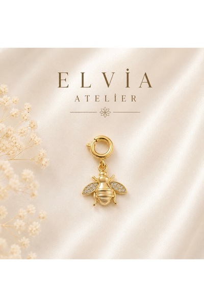 Elvia Atelier Charm Ucu Kolye ve Bileklik Ucu Arı