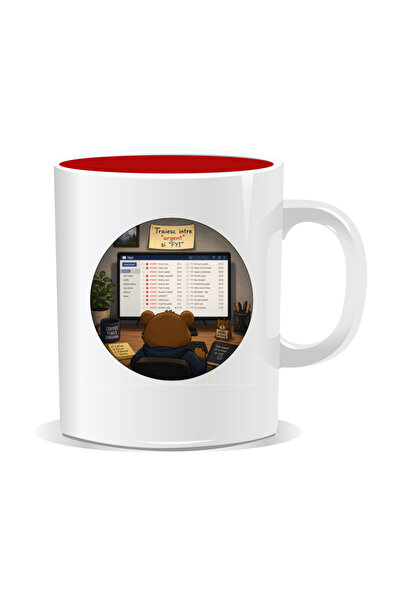 Mug Mania Cana personalizata cu mesaje pentru corporatisti, Traiesc intre "ur...