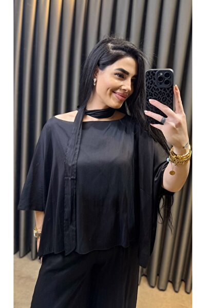 Nisam Silk Tencel Shawl Collar Set