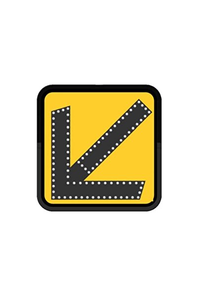 Hayat Trafik AC Ledli Soldan Gidiniz Levhası 60 x 60 cm