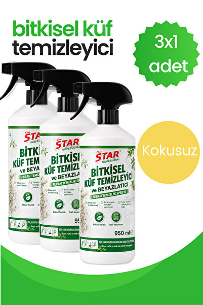 CanStar 3'lü Bitkisel Küf Temizleyici ve Beyazlatıcı Sprey 950 ml - KOKUSUZ