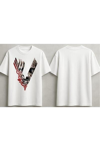 EFEVRA ragnar lothbrok baskılı oversize t-sirth