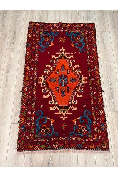 El Dokuması Vintage Sivas Kangal Halısı & Etnik Yün Yolluk 91x183 cm