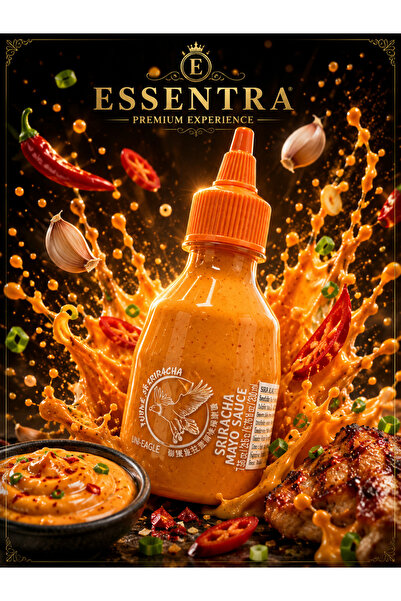 Essentra Home Flying Eagle Sriracha Mayo Sos 455 ml Acı Sos & Mayonez Srirach...