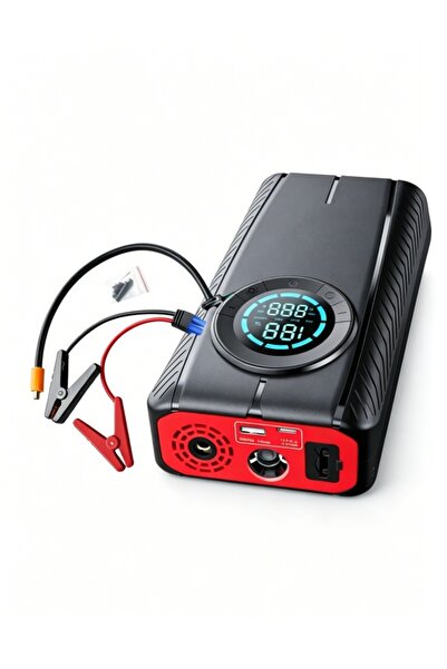 Generic شاحن بطارية ليثيوم محمول للسيارات، منفاخ إطارات عالي الضغط 150PSI، أد...