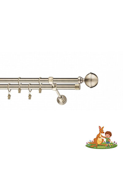 KLEIDECO Galerie dubla perdea Italia, Metal, Diametru 19mm, Capete Napoli, 22...