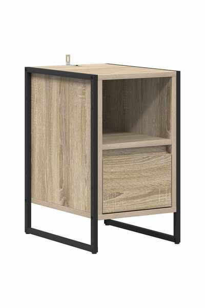 vidaxl Noptieră 2 pcs Stejar artizanal 39,5 x 30 x 50 cm Lemn compozit