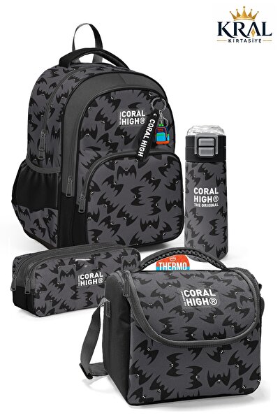 Coral High Yarasa Figürlü 4'lü Okul Çanta Seti